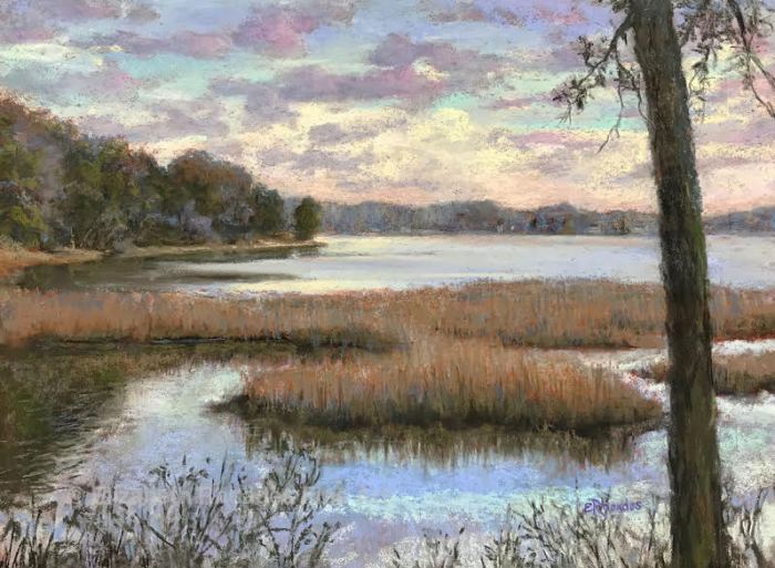Elizabeth Rhoades, Basking in the Golden Hour, pastel, $550