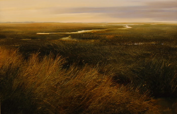 Janine Robertson, Windswept, oil/alum, $2900