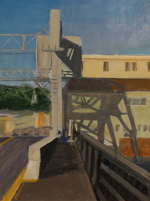 Nick Salerno, Mystic Bridge, North Tower, acrylic, $270