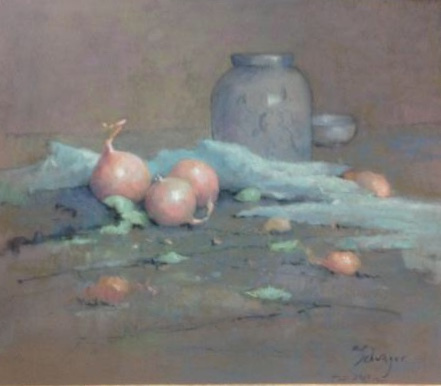 Matthew Schwager, A Moment of Reflection, pastel, $1400