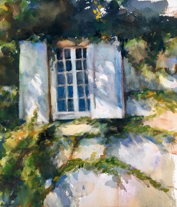 Shauna Shane	, <i>	Harkness Window	, </i>	watercolor	, 	$750	, 	24 x 18