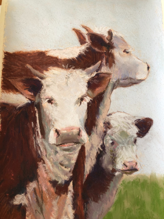 Peggy Traskos, Family Affair, pastel, $450