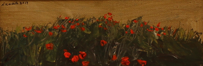 Nelson H. White, The Poppy Field, oil, $1800