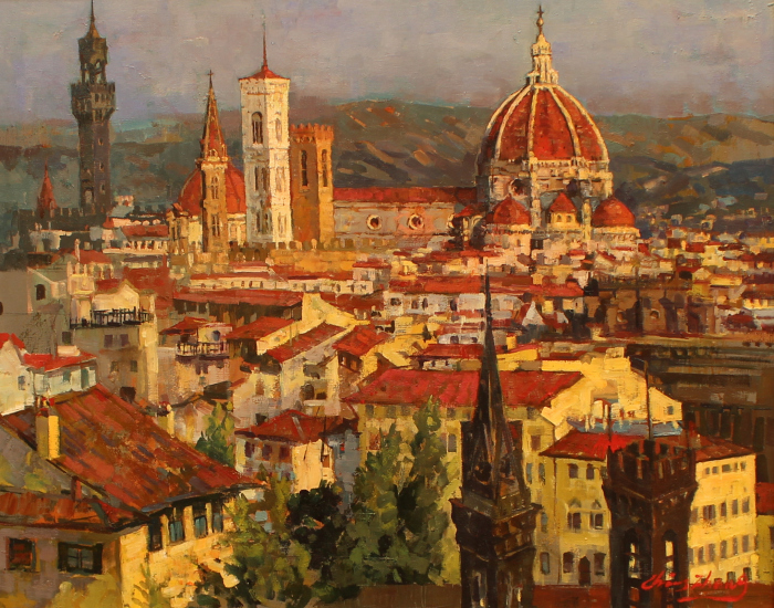 Christopher Zhang, Florence Summer, oil, $5990