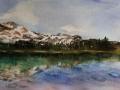 Lucia Sokol, <i>Pyramid Lake, Canadian Rockies, </i>watercolor, $350