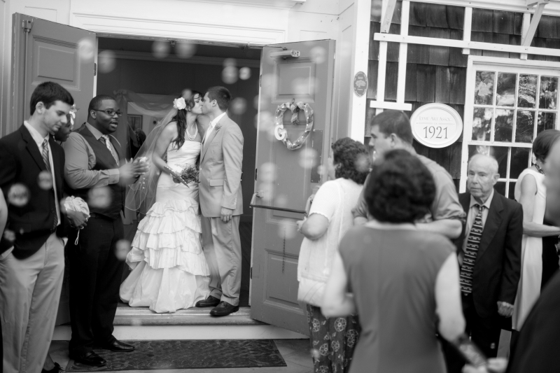 kissing in doorway