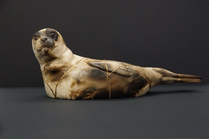 Serena Bates, "Survivor", Barrell Fired Ceramic, 12x9x21, $3,200