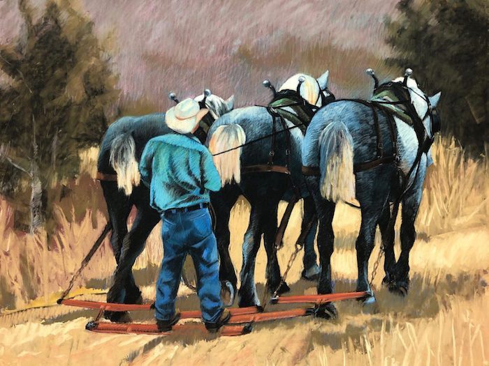 Elaine Juska Joseph, "Going Home", pastel, 27x21, $1,200
