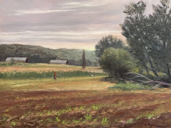 Keith Magner, "On the Hunt", oil, 12X16, $675
