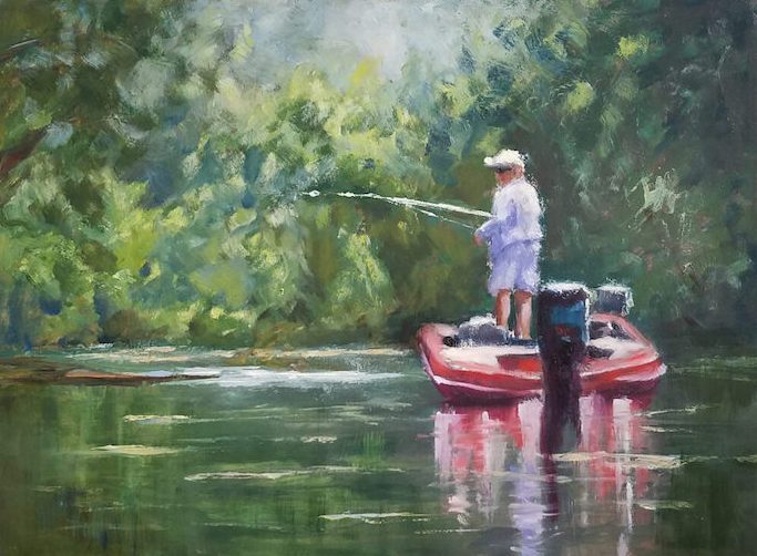 Maureen Page," Bass Day Ever", 12x16, $500