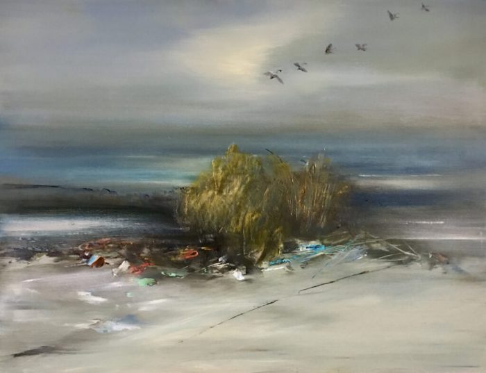 Karen Ponelli, "Washed-Up", oil, 14x18, $800