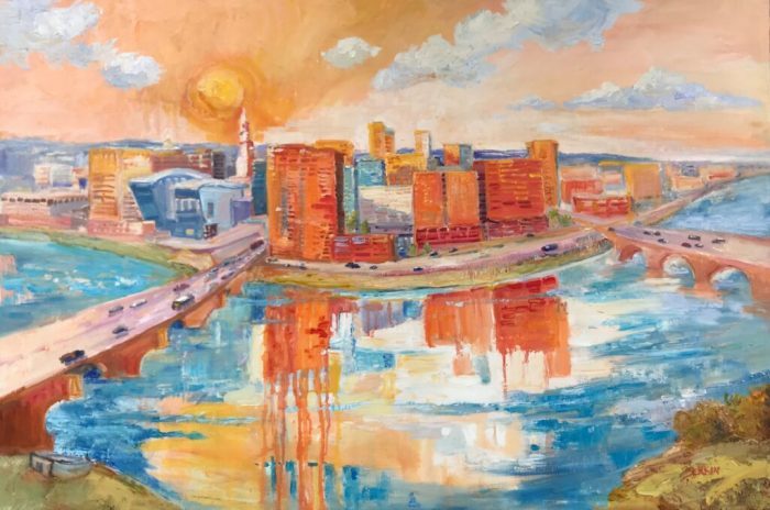 Blanche Serban, "The City of the Golden Sun", oil, 24x36, $960