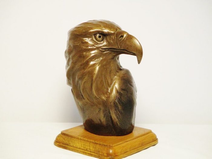 Susan Van Winkle, "Eagle Eye", cold cast bronze, 6 1/2"Hx4"Wx4 1/2"D, $550.