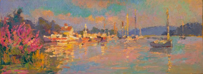 Leif Nilsson, "Essex", oil, 9x24, $3,900