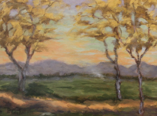 Patricia Louise Corbett, "The Kissing Trees", oil, $750