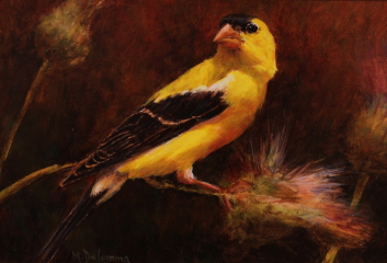 Mally DeSomma, "A Glimpse of Gold", oil, $365