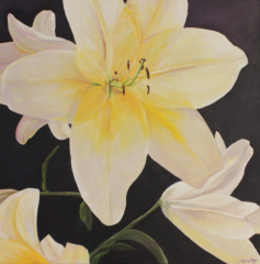 Linda McCarthy, "Pure Lily", oil, $575