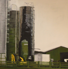 Alicia Melluzzo, "Yellow Tractor at Tiffany Farm", acrylic, $850
