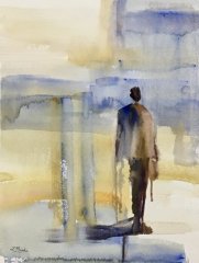 Lisa Miceli, "What He Carried", watercolor, $950