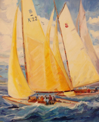 Blanche Serban, "Sail Away", oil, $960