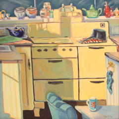 Mona Stratos, "Sunny Kitchen", oil, $2,500