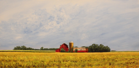 Ceal Swift, "Red Barn 2", acrylic, $1,200