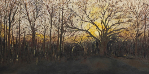 Vivian Zoe, "COVID Sunrise", oil, $1,200