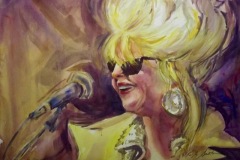 Ralph Acosta, "Christine Ohlman 'The Beehive Queen'", watercolor, $1,300