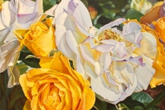 Paul Baldassini, "Iceburg Florabunda Roses No. 2", oil, $2,900