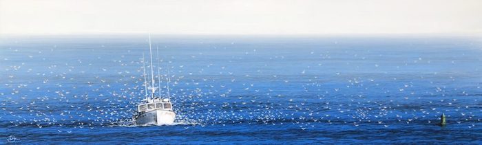 Bach_Del-Bourree_FeedingFrenzy_acrylic_10x32_9000