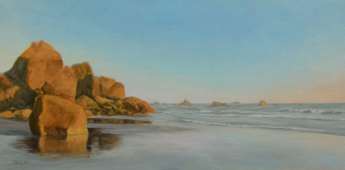 Jeruss_Irene_SeaStacksGoldenHour_oil_10x20_1250