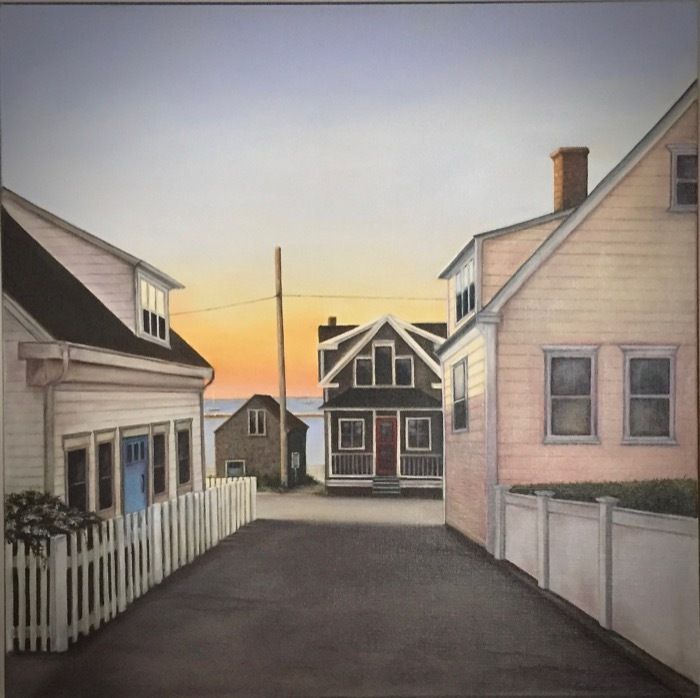 Linehan_Lisa_Dyer-Street-Provincetown_oil_21x21_2600