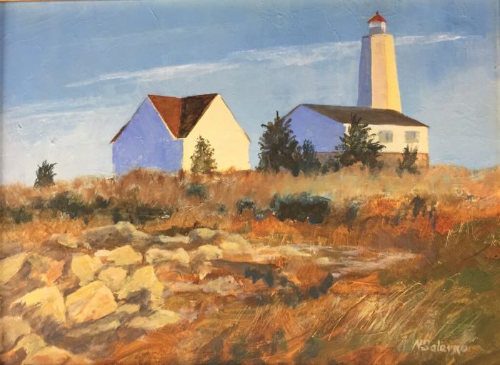 Salerno_Nick_LyndePointLightHouse_acrylic_12x16_400