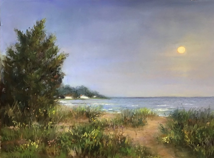 Schirmeier_Beverly_-Sunset-at-Griswold-Point_Pastel_-12x16_-725