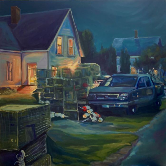 Stratos_Mona_TheLobstermansHouse_oil_36x36_3200