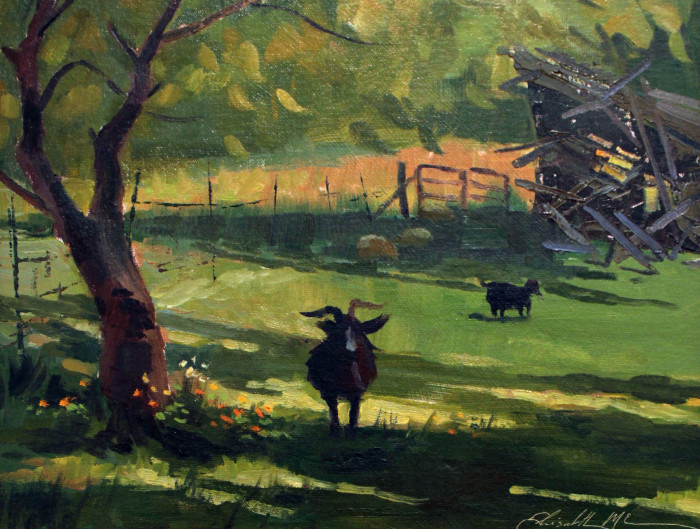 McGinn, Elisabeth, "Back Pasture", Oil, $650