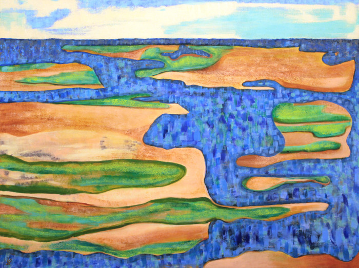 Butcher, Jill Adele, "Estuary Flood Plain", Acrylic, $2000