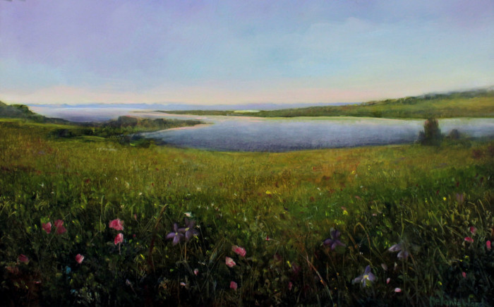 Ward, Melanie, "Wildflower Field", Oil on Aluminum, $550