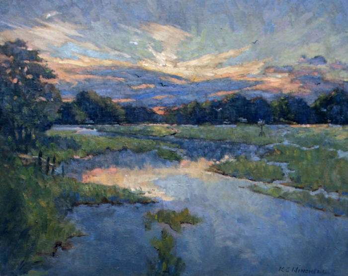 Winchell, Kent, "Evening Peace", Oil, $1800