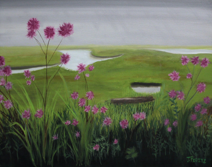 Peritz, Judith, "Great Hammock Marsh Flowers", Oil, $275