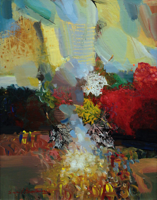 Howlander, Sunil , "Fall In My Backyard 2", Acrylic, $1000