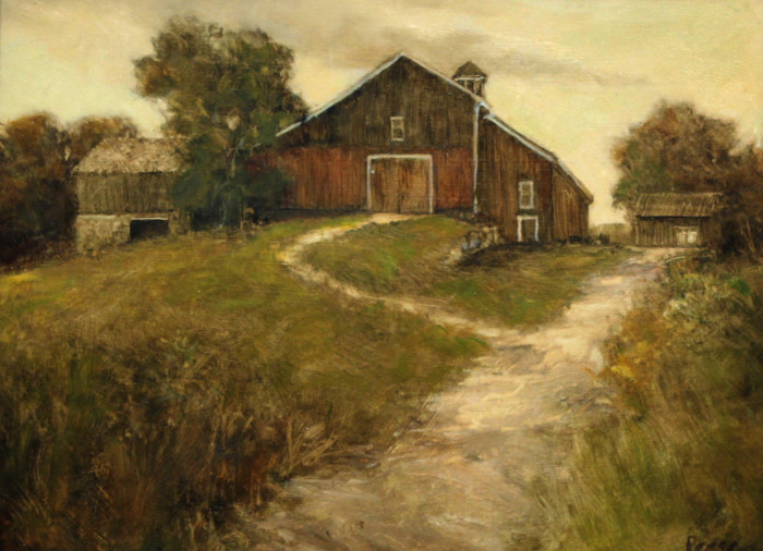 Reese, Pamela, "New England Barns", Oil, $1400