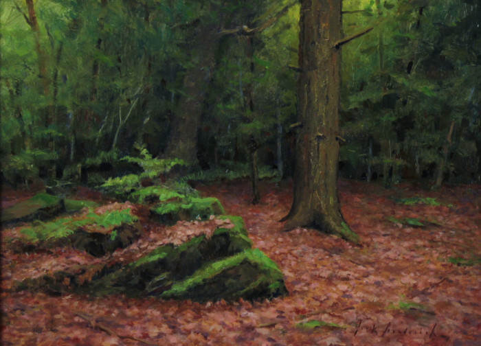 Broderick, Jack, "A Quiet Corner", Oil, $1600