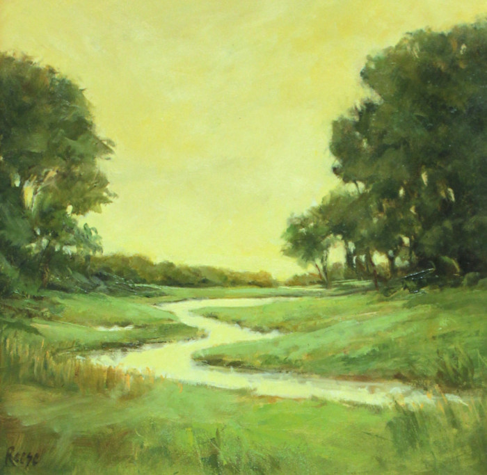 Reese, Pamela, "Meandering Creek", Oil, $975