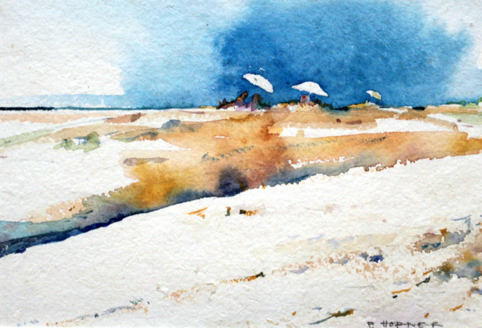 Horner, Errol, "June Noon", Watercolor, $250