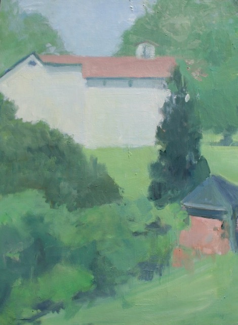 Luckey, Ariane, "Washington Barn #1", Oil on Panel, $1500