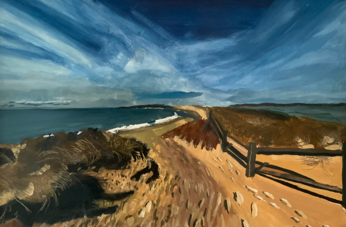 Anderson, Jim, "Winter at Napatree", Gouache, $425