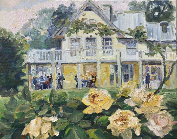Serban, Blanche, "Florence Griswold Cafe in Old Lyme", Oil, $650