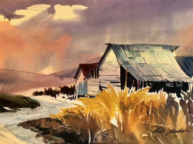 Ralph Acosta, "Something is Coming", watercolor, $1,200, 14x21