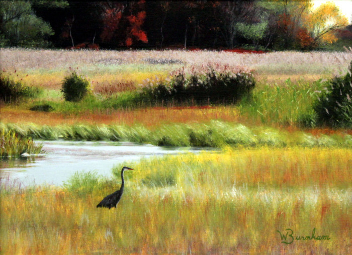 William Burnham, "Touring the Marsh", acrylic, $625, 9x12